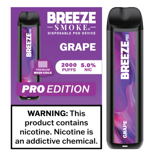 Breeze Pro 2000 Puffs - Grape Flavors